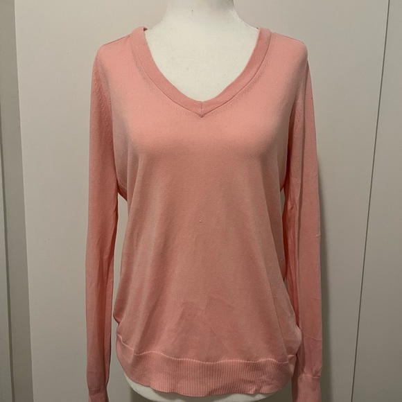 BUNDLE DEAL - 3 SWEATERS FOR $30 / ROYAL BLUE CREWNECK / V NECKS IN PINK & BROWN - Picture 3 of 12